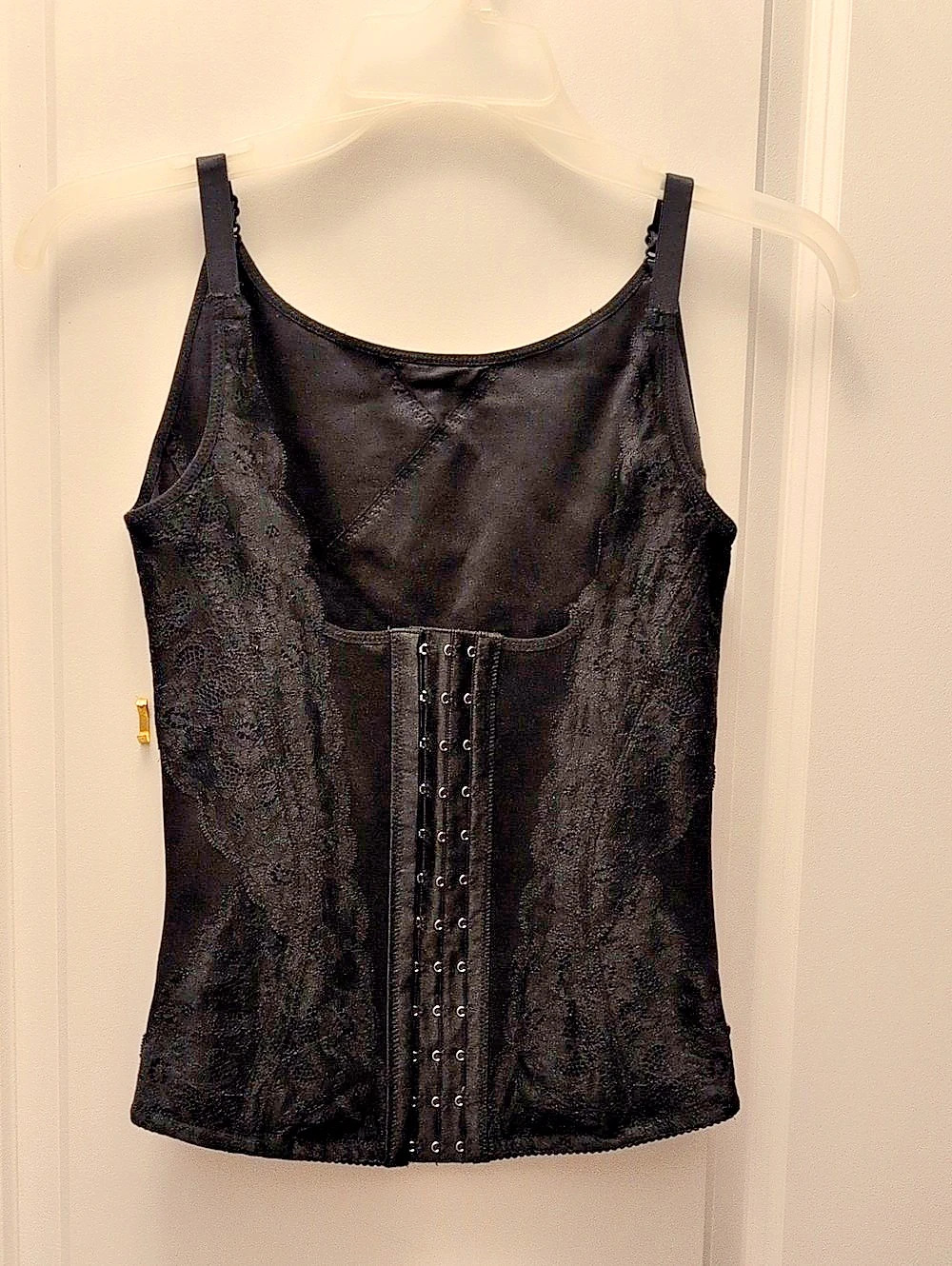 Black Lace Corset Camisole Size Large Like New